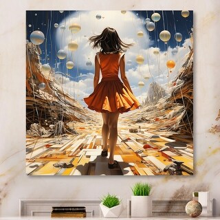 Designart "Fantasy Alices Journey To The Wonderland II" Fantasy Wall